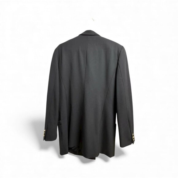 Alcott & Andrews 100% Wool Blazer Black Size 12 Double Breasted Gold Buttons VTG - Picture 3 of 4